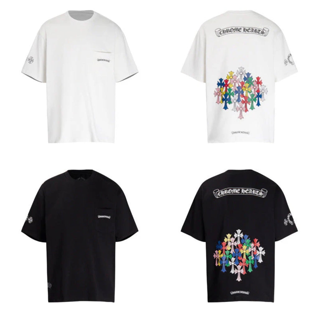 CHH Chrome Heart T Shirts
Colorful Cross Flower Arm
Short Sleeve