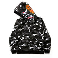 Bathing Ape Hoodie Luminous
Camouflage Spotted Shark
Double Hooded Zip Sweater